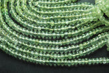 Full 13 Inches Strand,Rare Natural Prehnite Smooth Rondelles, 4mm
