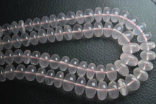 Load image into Gallery viewer, Full 16 Inch Strand, Rose Quartz Smooth Rondelles, 6-12mm - Jalvi &amp; Co.