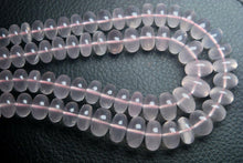 Load image into Gallery viewer, Full 16 Inch Strand, Rose Quartz Smooth Rondelles, 6-12mm - Jalvi &amp; Co.