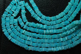 Full 16 Inch Strand,Peruvian Blue Opal Smooth Heishi Beads, 4-4.5mm Size,