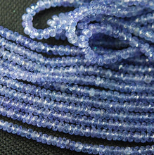Load image into Gallery viewer, Full 2X14 Inch Long Strand Micro Faceted Rondelles Blue Tanzanite 2.75-3mm - Jalvi &amp; Co.