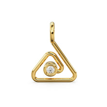 Load image into Gallery viewer, Geometric Diamond Solid Gold Pendant / Infinity Loop Real Diamond Gold Charm / Geometric Charm / Diamond Jewelry / Diamond Gold NecklaceSALE - Jalvi &amp; Co.