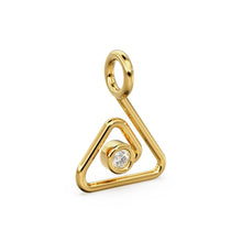 Load image into Gallery viewer, Geometric Diamond Solid Gold Pendant / Infinity Loop Real Diamond Gold Charm / Geometric Charm / Diamond Jewelry / Diamond Gold NecklaceSALE - Jalvi &amp; Co.