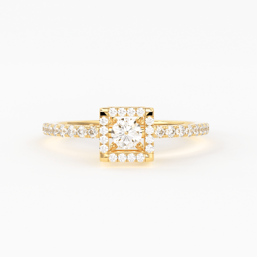 Gift Box Diamond Wedding Band / Diamond Wedding Ring / Pave Diamond Unique Ring / Stacking 14k Gold Handmade Ring - Jalvi & Co.