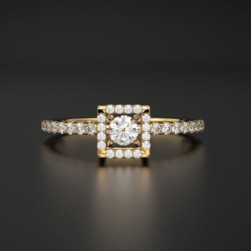 Gift Box Diamond Wedding Band / Diamond Wedding Ring / Pave Diamond Unique Ring / Stacking 14k Gold Handmade Ring - Jalvi & Co.