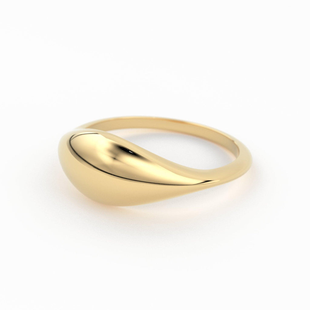 Gold Ring / 14k Gold Statement Ring / Bold Dome Graduating Ring for Women / Pinky Ring - Jalvi & Co.