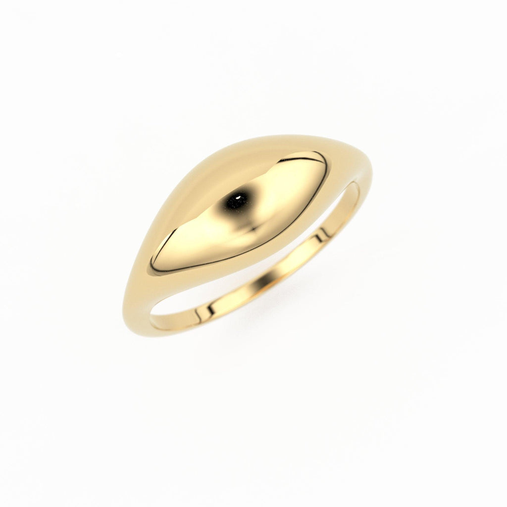 Gold Ring / 14k Gold Statement Ring / Bold Dome Graduating Ring for Women / Pinky Ring - Jalvi & Co.