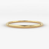 Gold Ring / 18K Solid Gold Round Wedding Band / 1.5 MM Yellow Gold Ring / Dainty Stacking Ring / Simple Delicate Ring / Thin wedding band