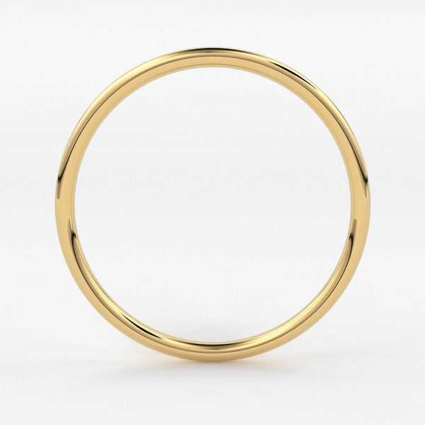 Simple Gold Band - 1.8MM Half Round – Bella's Fine Jewelers