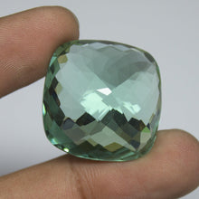 Load image into Gallery viewer, Green Fluorite Quartz Cushion Checker Cut Loose Gemstone, 25x25x14mm 54 aprrox - Jalvi &amp; Co.