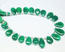 Load image into Gallery viewer, Green Onyx Smooth Briolette Pear Drop Gemstone Loose Beads Strand 8&quot; 14mm 15mm - Jalvi &amp; Co.