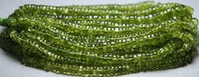 Load image into Gallery viewer, Green Peridot Smooth Round Wheel Gemstone Loose Spacer Beads Strand 13&quot; 4mm - Jalvi &amp; Co.