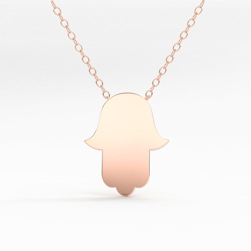 Hamsa Necklace/ 14k Gold Tiny Hamsa Necklace/ Hamsa Necklace Gold/ Evil Eye/ Minimalist Protectoin Hamsa Charm Pendant/ Graduation Gift - Jalvi & Co.