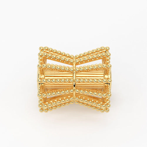 Handmade 14k 18k Solid Yellow Gold Fancy Bead Beautiful 6.50mm Cone Beads In Solid Gold In Glossy Finish 1pc - Jalvi & Co.