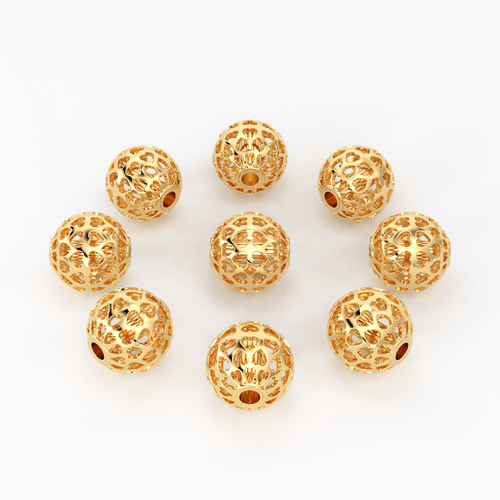 HEAVY SOLID Bali Style Metal Spacer Beads Balls 8mm 10mm 11mm Gold