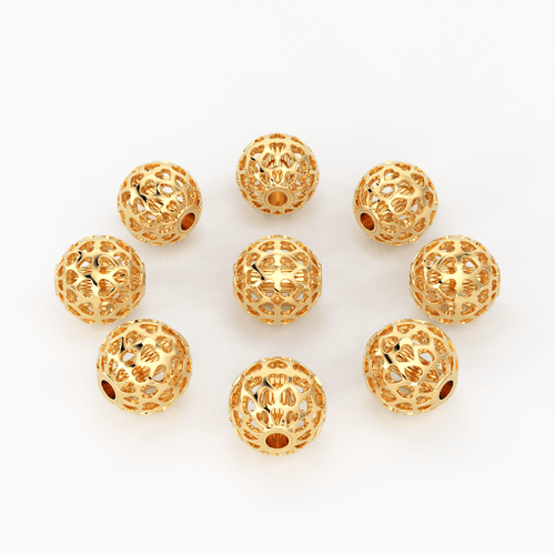 Solid gold online beads wholesale