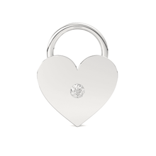 Load image into Gallery viewer, Heart Diamond Charm / 14k 18k Solid Gold Charm / Heart Charm / Moon Pendant / Gold Jewelry Supplies / Diamond Charm Finding / Christmas Sale - Jalvi &amp; Co.