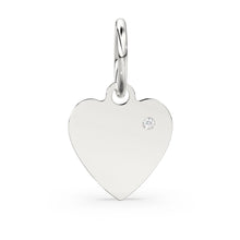 Load image into Gallery viewer, Heart Diamond Studded Charm 14k 18k Solid Gold / Heart Charm / Love Charm / New Year Sale - Jalvi &amp; Co.