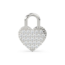 Load image into Gallery viewer, Heart Shape Diamond Studded Charm Pendant / 14k 18k Solid Gold Charm / Diamond Charm / Petite Charm / Sale - Jalvi &amp; Co.