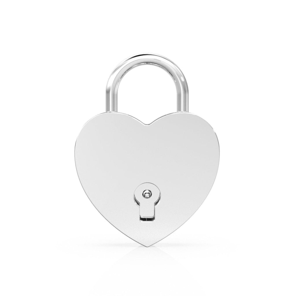 Heart Solid Gold PadLock Charm Pendant / 14k 18k Solid Gold Love Pendant / Padlock Pendant / Big Heart Pendant / 18k Gold Heart Necklace - Jalvi & Co.