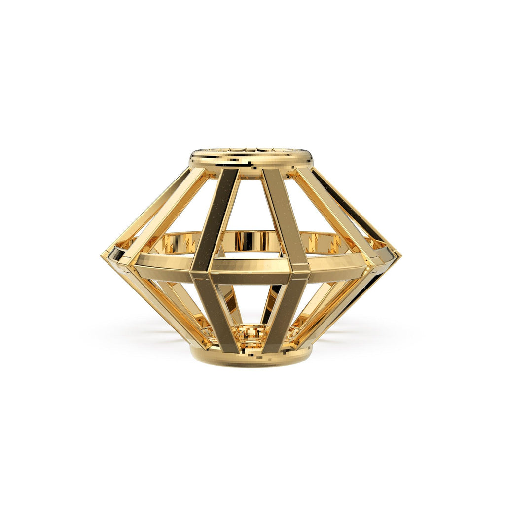 Hexagon Solid Gold 14k 18k Handmade Gold Spacer Bead Jewelry Making Supply 6mm 8mm 10mm - Jalvi & Co.