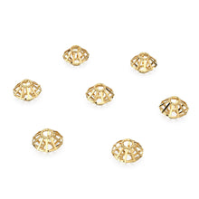 Load image into Gallery viewer, Hexagon Solid Gold 14k 18k Handmade Gold Spacer Bead Jewelry Making Supply 6mm 8mm 10mm - Jalvi &amp; Co.