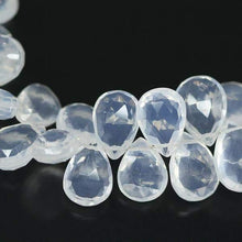 Load image into Gallery viewer, Himalayan Ice Quartz Faceted Pear Drop Gemstone Loose Spacer Beads 8mm 11mm 4&quot; - Jalvi &amp; Co.