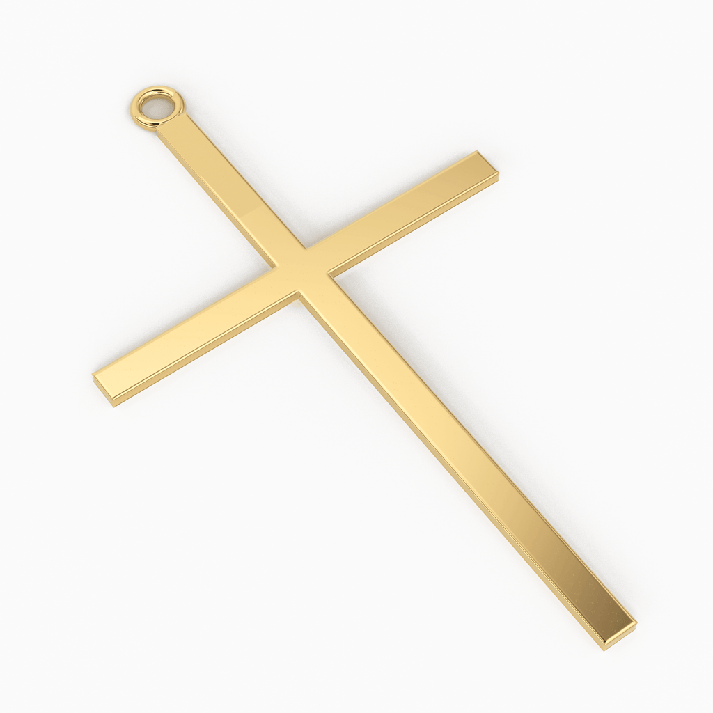 Holy Cross Charm / Solid Gold Cross / 18k Solid Gold Cross - Jalvi & Co.