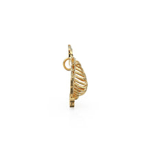 Load image into Gallery viewer, HUGE Angel Ribcage Diamond 14k 18k Solid Gold Charm Pendant, Goth Jewelry Charm, Gold Charm Finding, Skeleton Solid Gold Pendant - Jalvi &amp; Co.