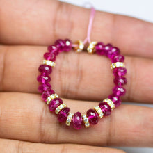 Load image into Gallery viewer, 5mm 18k Solid Yellow Gold Diamond Eternity Rondelle Wheel Bead Finding Spacer / Gold Rondelle Bead / Diamond Findings - Jalvi &amp; Co. 