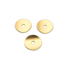 Load image into Gallery viewer, 5mm 14k 18k Solid Yellow Gold Handmade Thin Curved Disc Spacer Findings Beads 10 pieces - Jalvi &amp; Co.