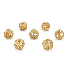 Load image into Gallery viewer, CHRISTMAS SALE Swastika Solid Gold 14k 18k Handmade Round Gold Spacer Bead Jewelry Making Supply 6mm 8mm 10mm - Jalvi &amp; Co.