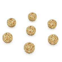 Load image into Gallery viewer, Interlocking Designer Round Solid Gold 14k 18k Handmade Gold Spacer Bead Jewelry Making Supply 6mm 8mm 10mm - Jalvi &amp; Co.