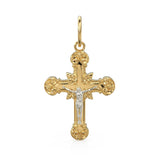 Jesus on Cross 14k 18k Solid Gold Charm Pendant, Jesus Charm, Gold Charm Finding, Christianity Solid Gold Pendant