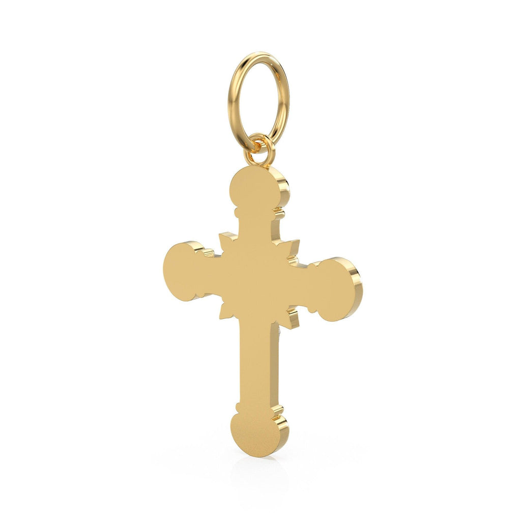 Jesus on Cross 14k 18k Solid Gold Charm Pendant, Jesus Charm, Gold Charm Finding, Christianity Solid Gold Pendant - Jalvi & Co.