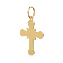 Load image into Gallery viewer, Jesus on Cross 14k 18k Solid Gold Charm Pendant, Jesus Charm, Gold Charm Finding, Christianity Solid Gold Pendant - Jalvi &amp; Co.