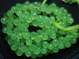 Just New Arrival, 10 Pieces, Super Finest,Prehnite Chalcedony Faceted Tear Drops Briolettes 10-11mm Large Size