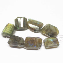 Load image into Gallery viewer, Labradorite Faceted Step Cut Tumble Loose Gemstone Beads 15-17mm 4inches - Jalvi &amp; Co.