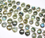 Labradorite Smooth Heart Drop Jewellery Gemstone Loose Beads Strand 9