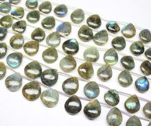 Load image into Gallery viewer, Labradorite Smooth Heart Drop Jewelry Loose Gemstone Beads Strand 7&quot; 13mm 16mm - Jalvi &amp; Co.