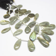 Load image into Gallery viewer, Labradorite Smooth Pear Drops Briolette Loose Gemstone Beads 18-28mm 9.5inches - Jalvi &amp; Co.