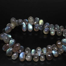 Load image into Gallery viewer, Labradorite Smooth Tear Drops Briolette Gemstone Loose Beads Strand 8&quot; 7mm 12mm - Jalvi &amp; Co.