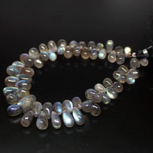 Load image into Gallery viewer, Labradorite Smooth Tear Drops Briolette Loose Gemstone Beads 7-12mm 8inches - Jalvi &amp; Co.