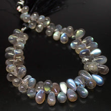 Load image into Gallery viewer, Labradorite Smooth Tear Drops Briolette Loose Gemstone Beads 7-12mm 8inches - Jalvi &amp; Co.