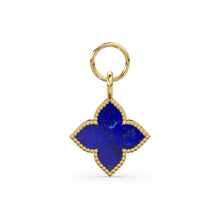 Load image into Gallery viewer, Lapis Lazuli Milgrain 14k 18k Solid Gold Charm Pendant, Lapis Lazuli Charm, Gold Charm Finding, Solid Gold Pendant 18mm - Jalvi &amp; Co.