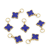 Load image into Gallery viewer, Lapis Lazuli Milgrain 14k 18k Solid Gold Charm Pendant, Lapis Lazuli Charm, Gold Charm Finding, Solid Gold Pendant 18mm - Jalvi &amp; Co.