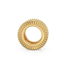 Load image into Gallery viewer, Leaf Branch 18k Solid Yellow Gold 7mm Fancy Spacer Finding Hefty Bead 5mm Large Hole - Jalvi &amp; Co.
