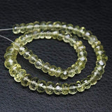 Lemon Quartz Natural Faceted Rondelle Loose Gemstone Spacer Beads 5mm 6mm 13