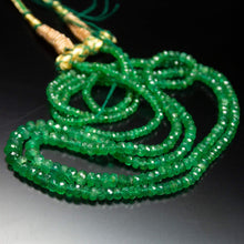 Load image into Gallery viewer, 18 inch, 2-5mm, Zambian Green Emerald Faceted Rondelle Beads Strand, Emerald Beads - Jalvi &amp; Co.