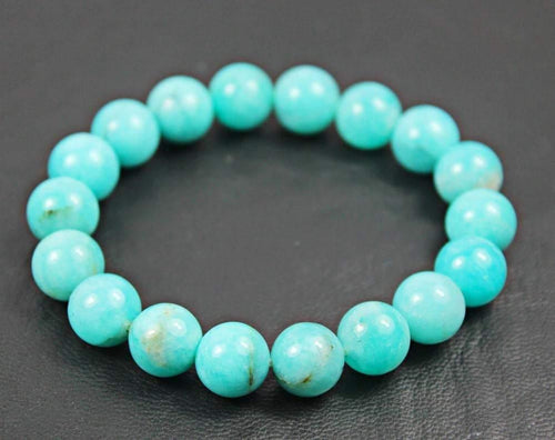 Blue Amazonite Smooth Round Ball Loose Gemstone Beads Bracelet Jewelry 10mm 7